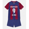 Camiseta Barcelona Robert Lewandowski #9 Primera Equipación Replica 2023-24 para niños mangas cortas (+ Pantalones cortos)